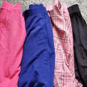 Stylish Women's Midi Skirt Collection - Pink, Blue, Plaid, Black